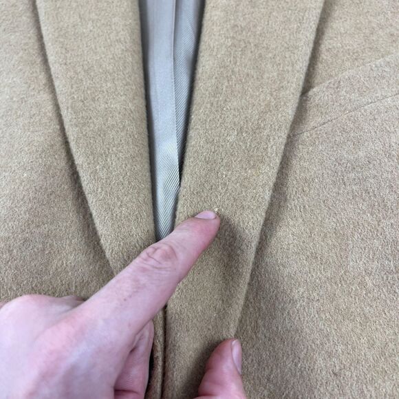 2000s camel hair sportcoat by Stafford, size 42L vintage brown blazer jacket - Picture 8 of 10